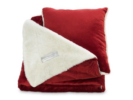 (obrázek pro) Červená sada Dormeo polštář a přikrývka Warm Hug 130x190
