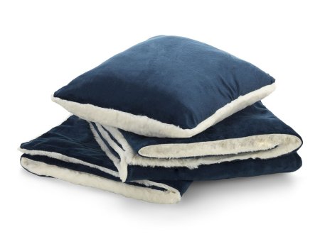 (obrázek pro) Modrá sada Dormeo polštář a přikrývka Warm Hug 130x190